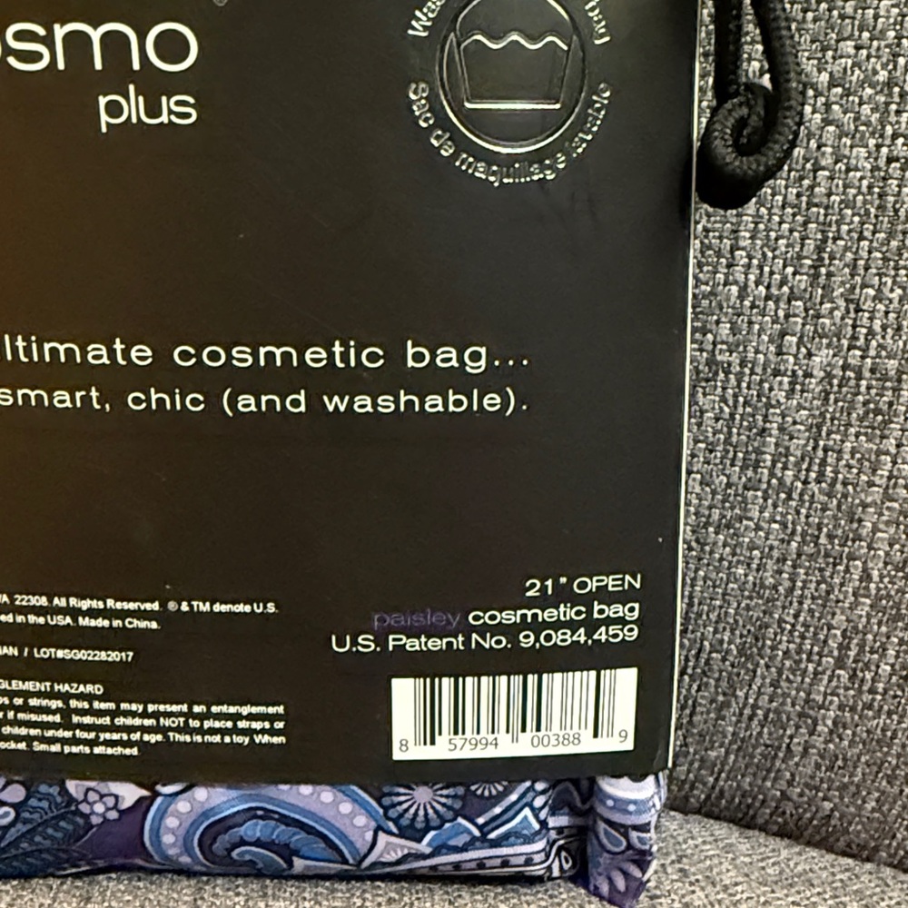 New Lay-n-Go Cosmo Plus Washable Cosmetic Bag 21” Paisley - Picture 7 of 8